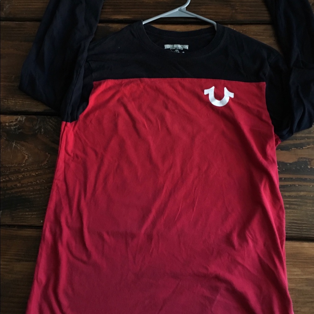 True Religion SIGN LS FOOTBALL TEE
